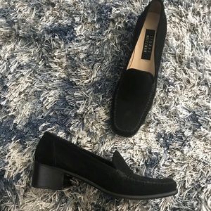 Stuart Weitzman Black Loafers with Leather Sole